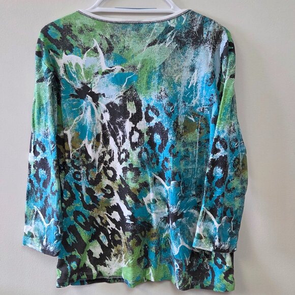 Large 3/4 sleeve Jess & Jane top - Picture 2 of 8